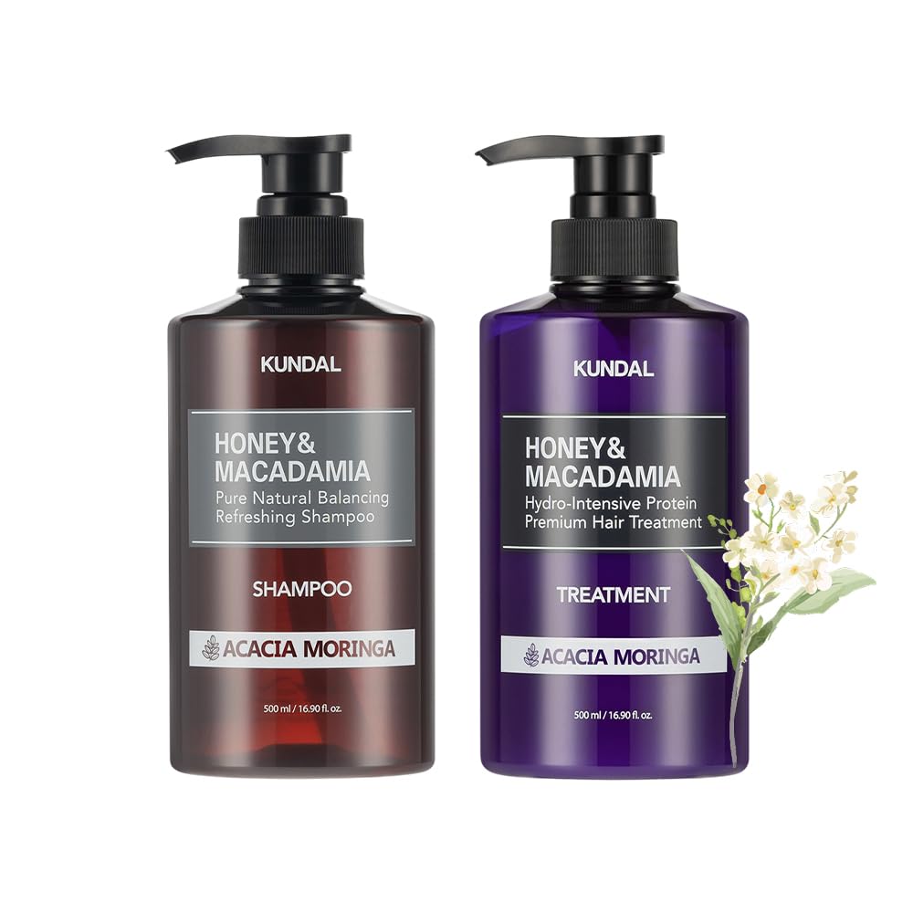 KUNDAL Honey and Macadamia Shampoo and Conditioner Set 500ml
