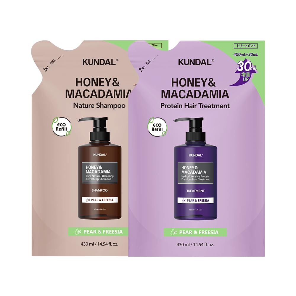 KUNDAL Shampoo and Conditioner Set with Freesia Scent 430ml