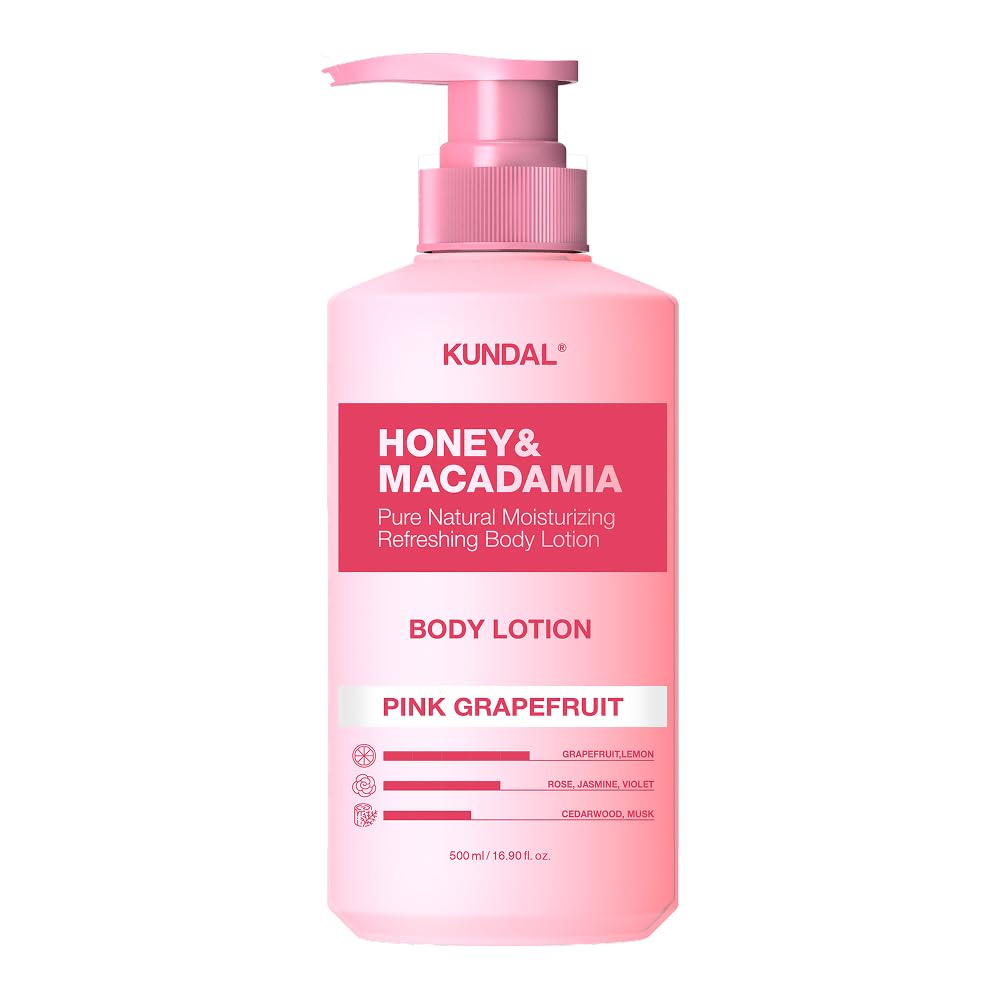 KUNDAL Body Lotion Pink Grapefruit 500ml Moisturizing Formula