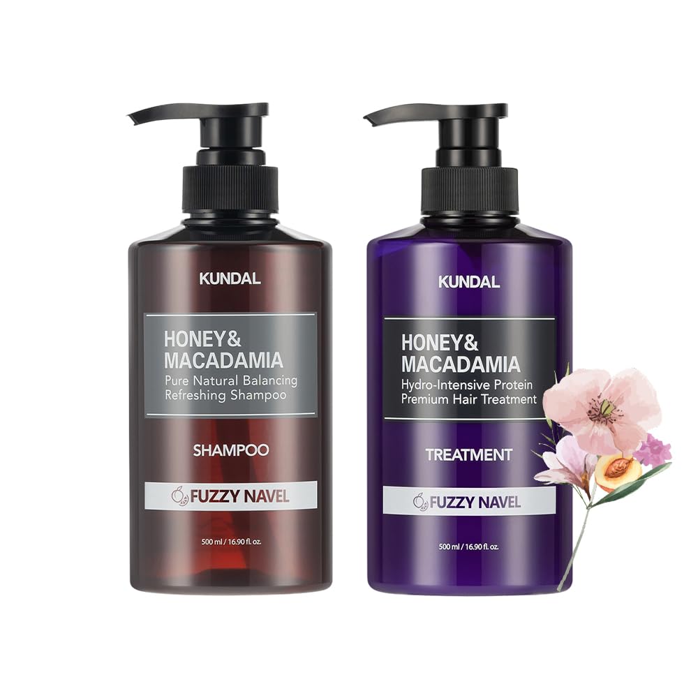 KUNDAL Honey and Macadamia Shampoo and Conditioner Set 500ml