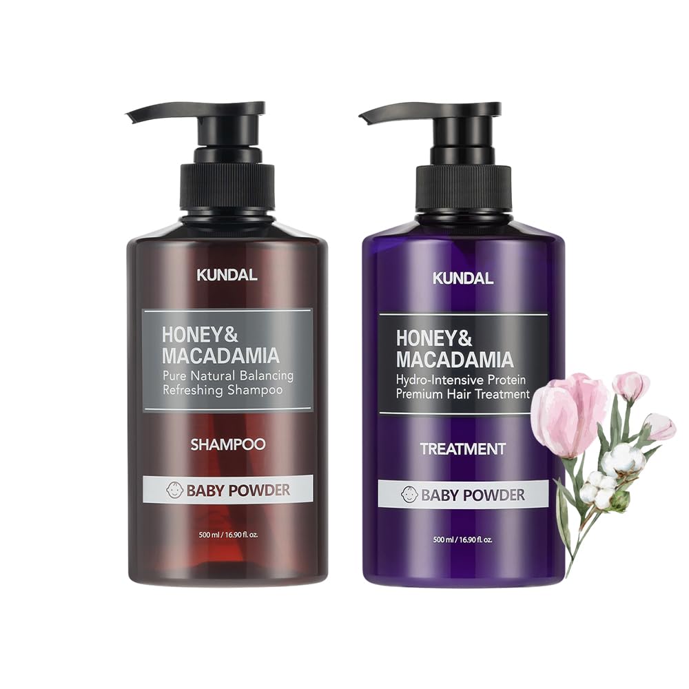 KUNDAL Honey Macadamia Shampoo and Conditioner Set 500ml