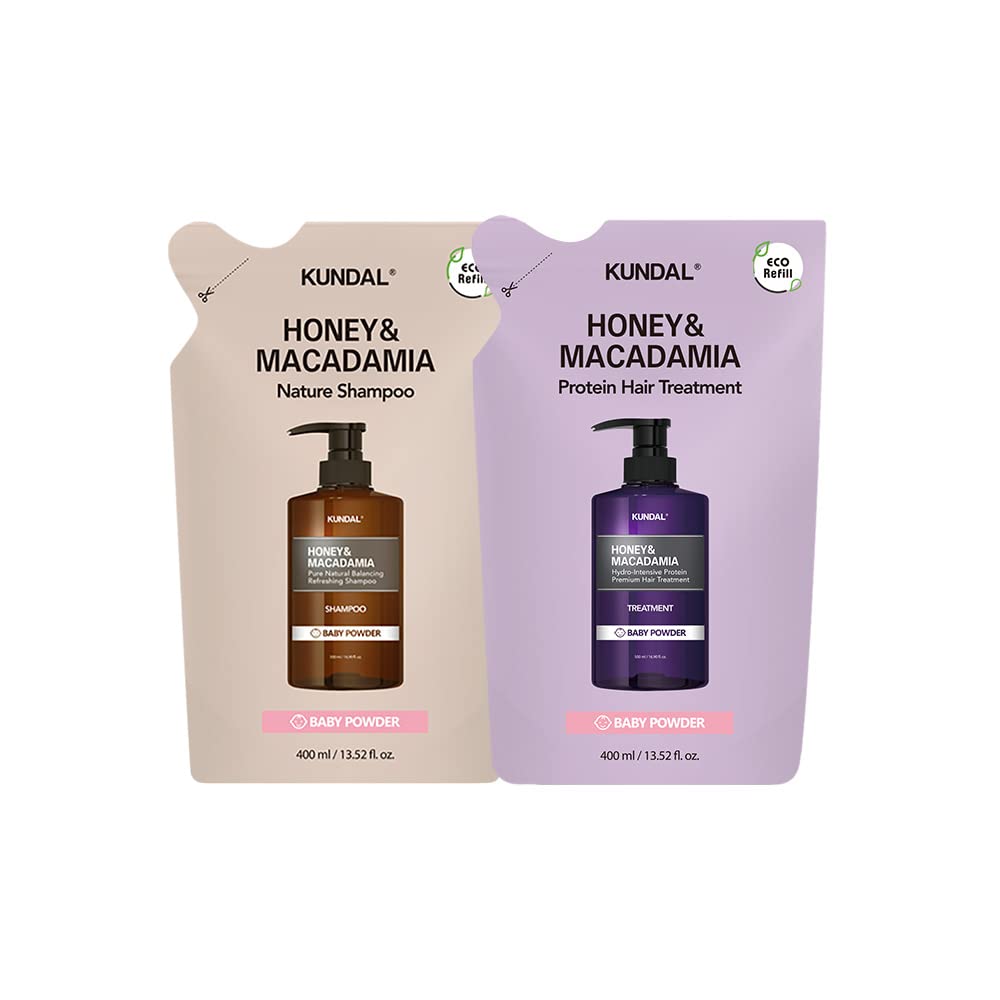 KUNDAL Honey and Macadamia Shampoo and Treatment Set 400ml