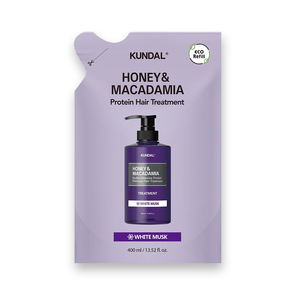 KUNDAL White Musk Hair Treatment Refill 400ml for Daily Care