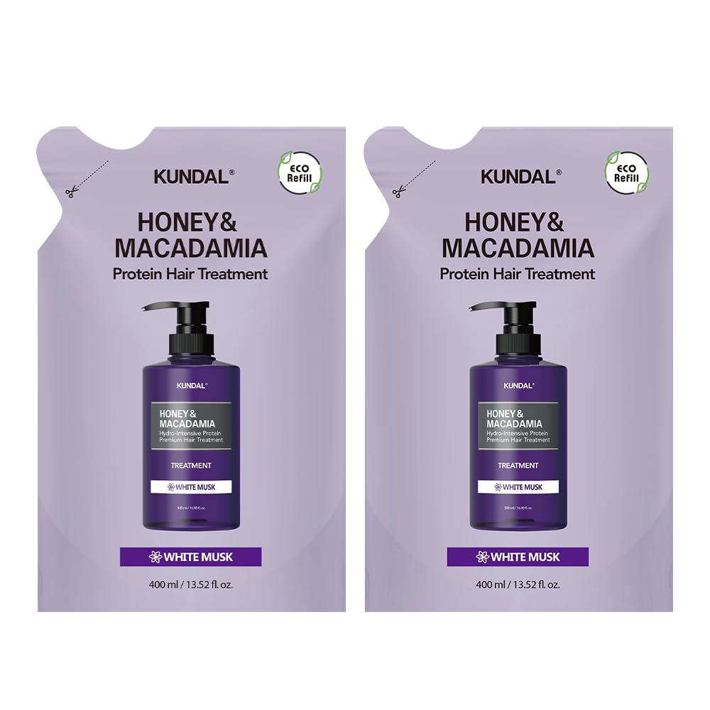 KUNDAL White Musk Hair Treatment Refill 400ml 2-Pack