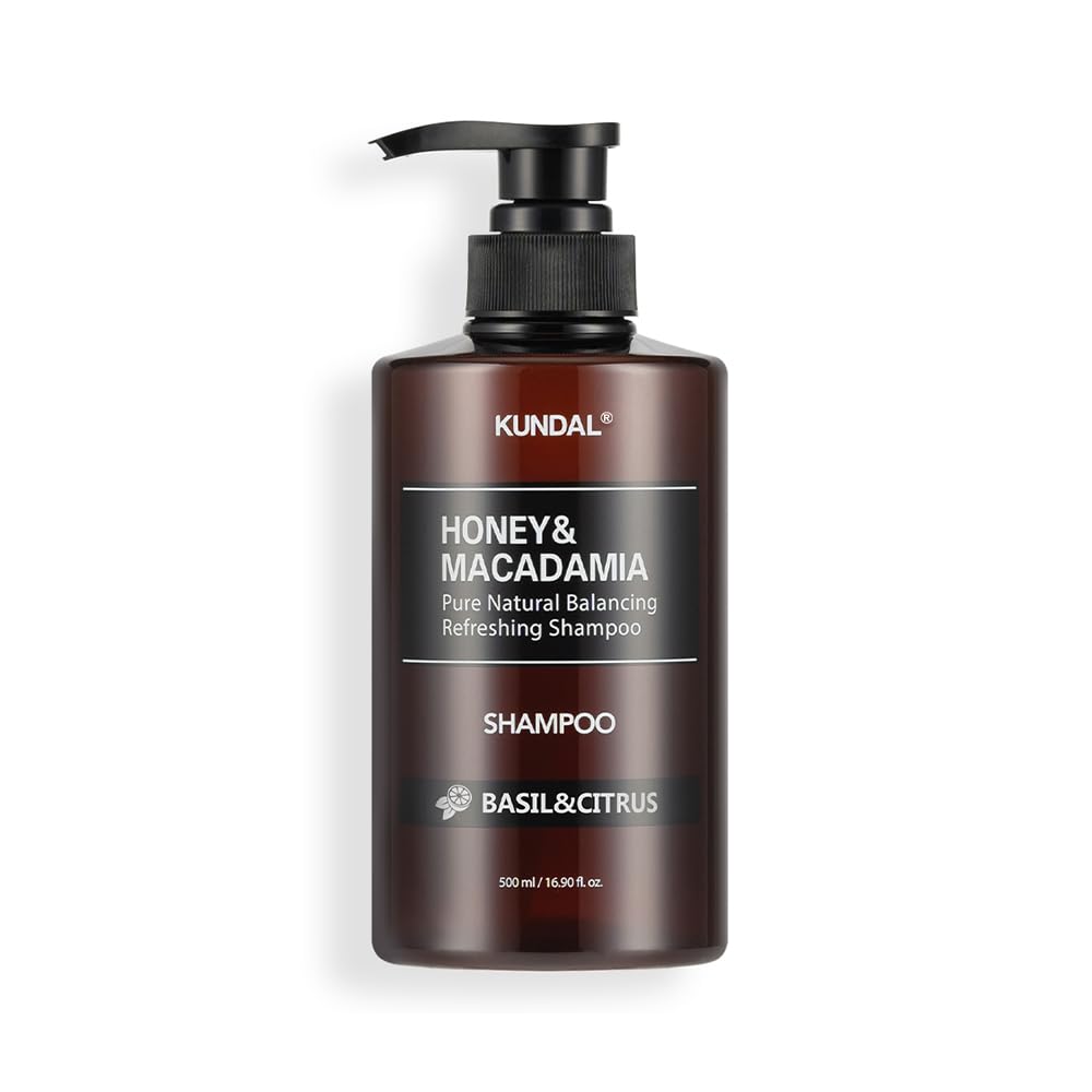 KUNDAL Shampoo 500ml Basil and Citrus Fragrance for Hair Care