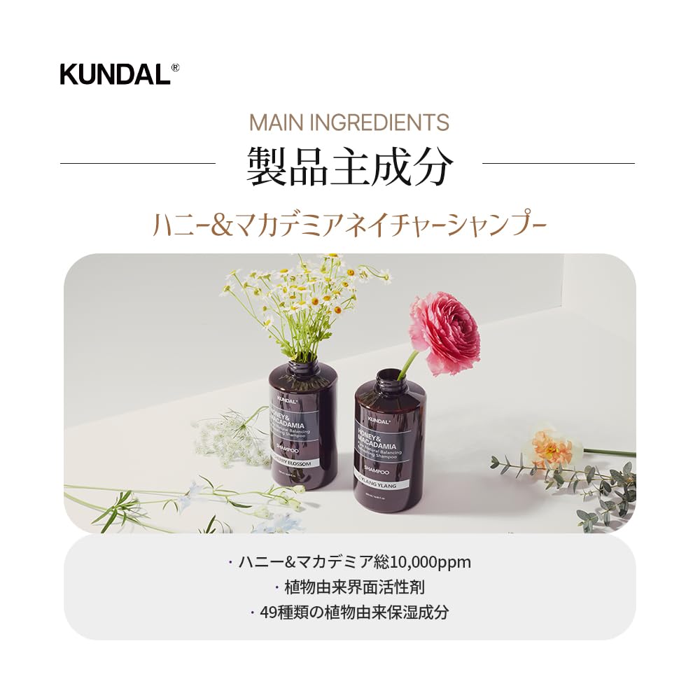 KUNDAL Shampoo Basil et Agrumes 500ml pour Cheveux