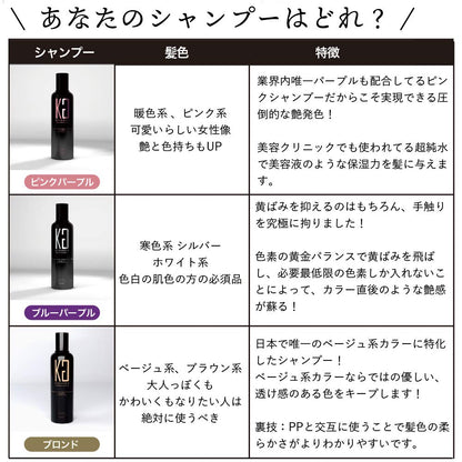 Kyogoku Pink Purple Color Shampoo for Color-helped refine the look of Hair 300ml