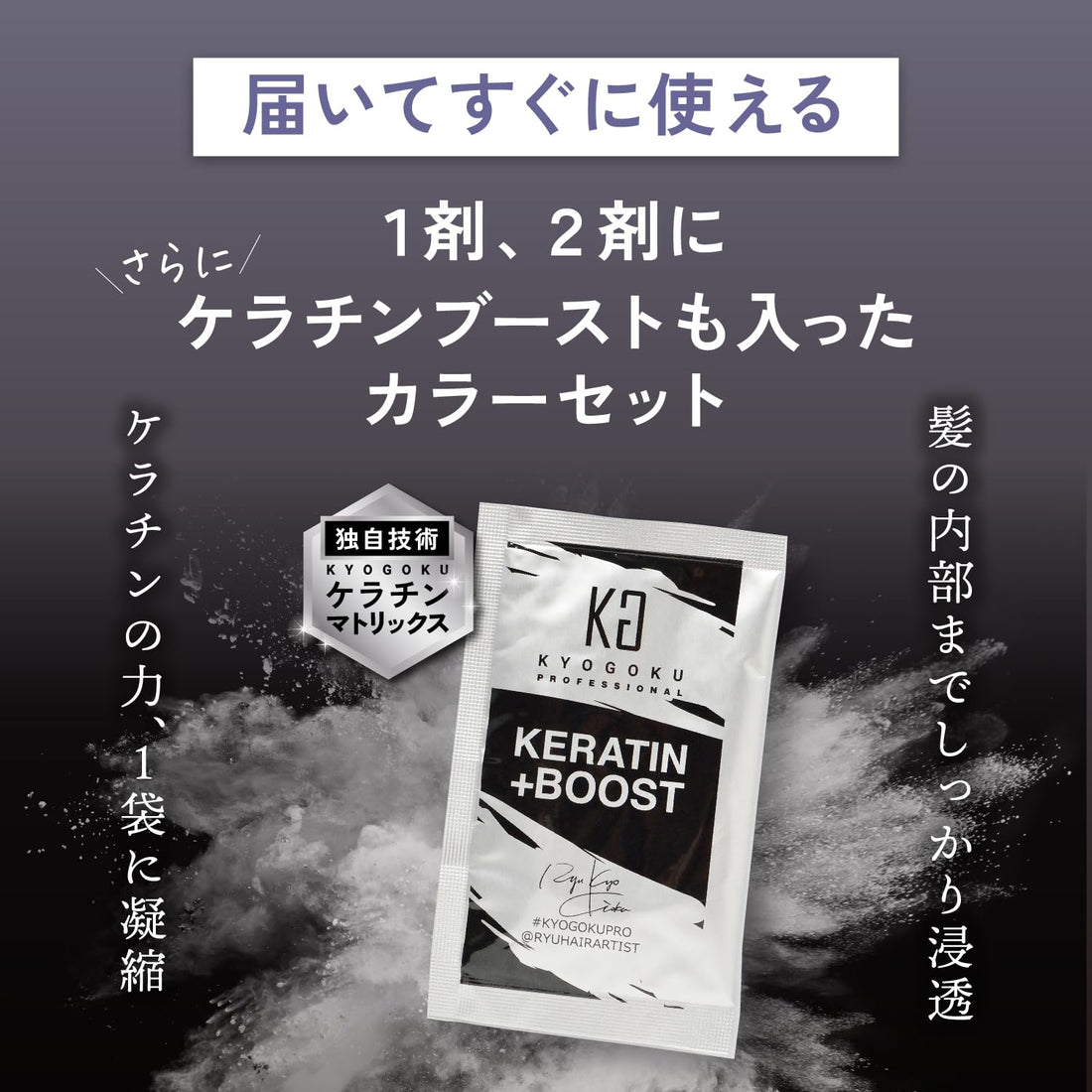 Kyogoku Keratin Color Set Smoky Silver Hair Color 1 Set