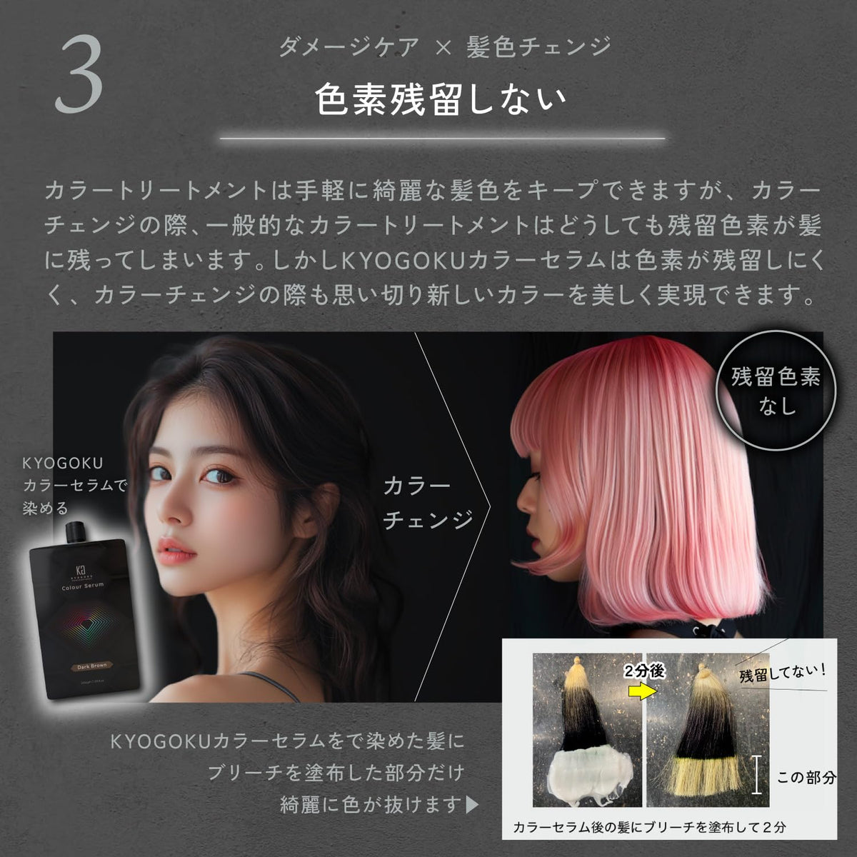 Kyogoku Color Treatment Dark Brown 200g for Hair Repair
