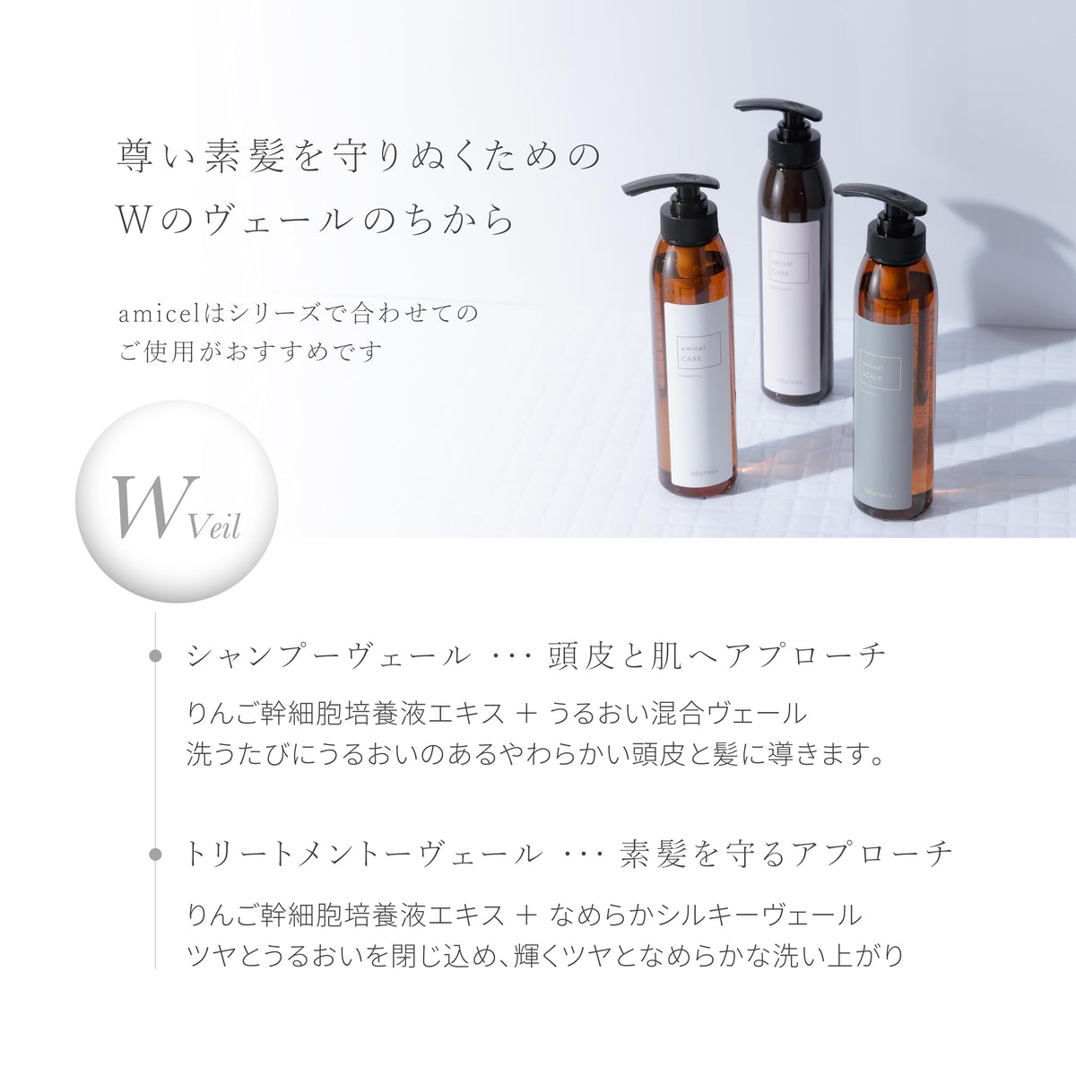 laby.ness Amicel CARE Treatment 295g for Japanese Hair Care