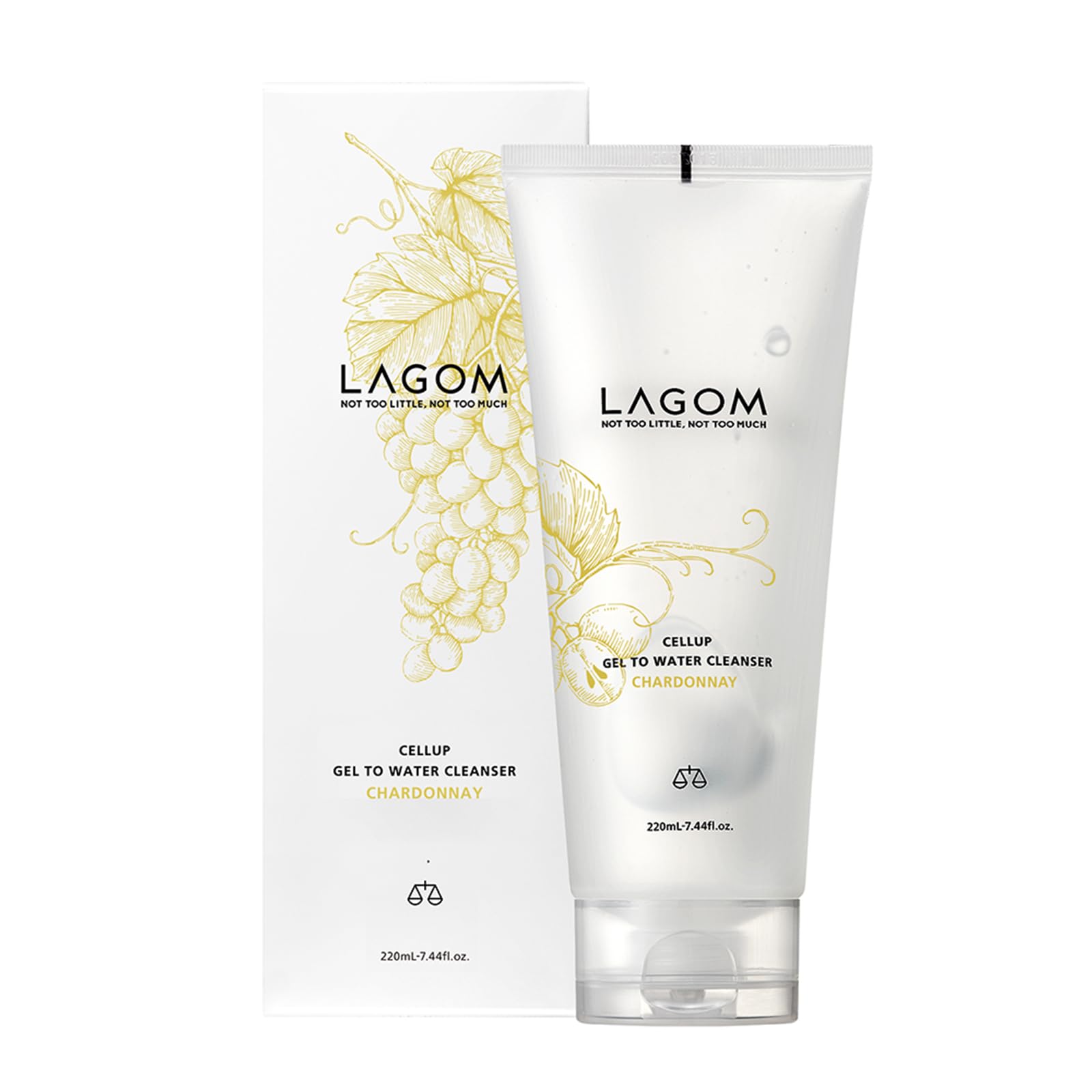 LAGOM Gel-to-Water Cleanser Parfum Chardonnay Nettoyant Visage Matin Gel Nettoyant 220mL Produit Authentique Japonais