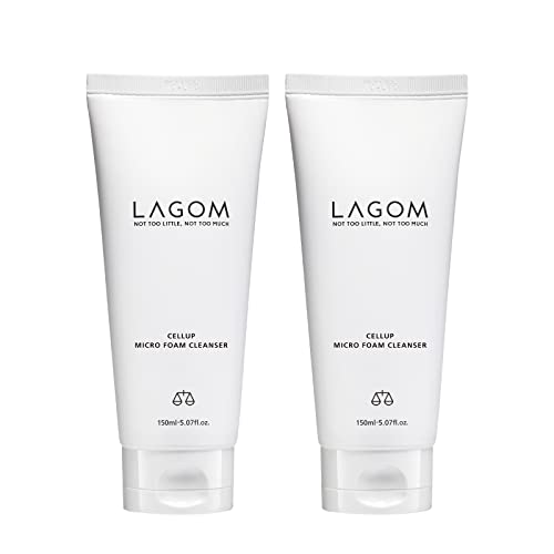 LAGOM Microfoam Cleanser Gel Nettoyant Démaquillant Hydratant Doux 【Élimine les impuretés tout en protégeant la peau】 [Set de 2 bouteilles de 150 mL] Produit officiel du Japon