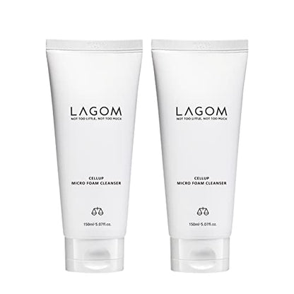 LAGOM Microfoam Cleanser Gel Nettoyant Démaquillant Hydratant Doux 【Élimine les impuretés tout en protégeant la peau】 [Set de 2 bouteilles de 150 mL] Produit officiel du Japon