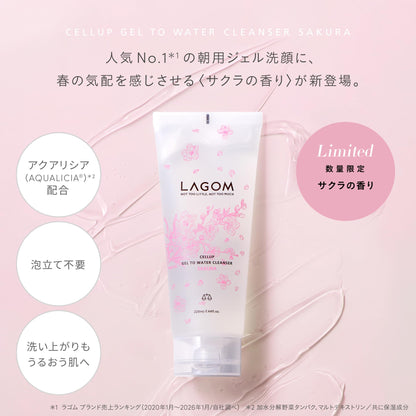 LAGOM Gel-to-Water Cleanser Cherry Blossom Scent 220mL
