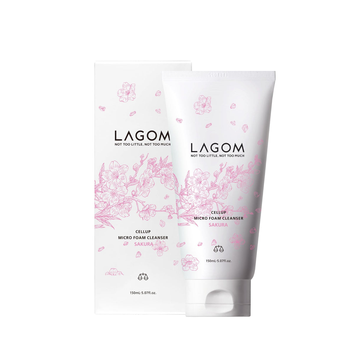 LAGOM Micro Foam Cleanser Cherry Blossom Scent 150mL Japanese Cleansing Oil