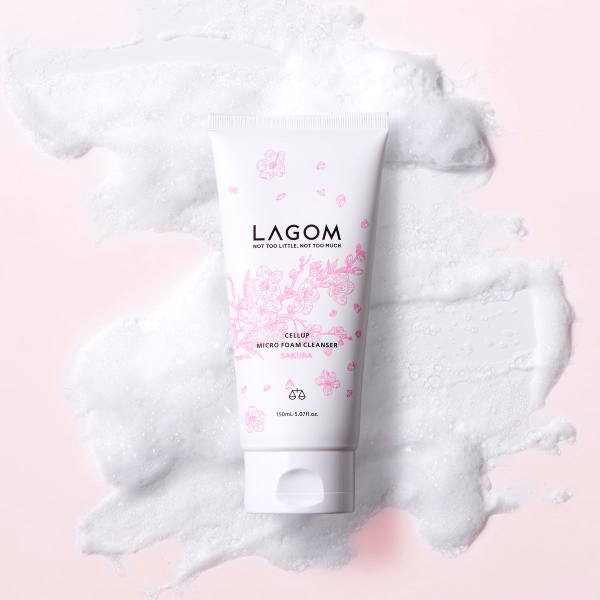 LAGOM Micro Foam Cleanser Cherry Blossom Scent 150mL Japanese Cleansing Oil