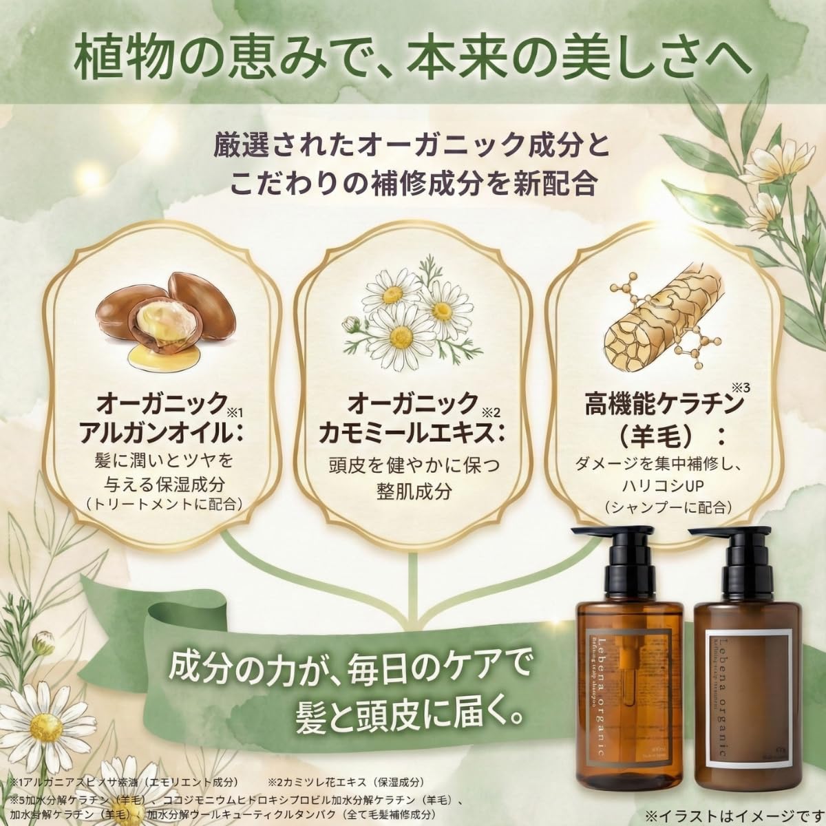 Lebena Organic Shampoo and Conditioner Refill Set for Shiny Hair