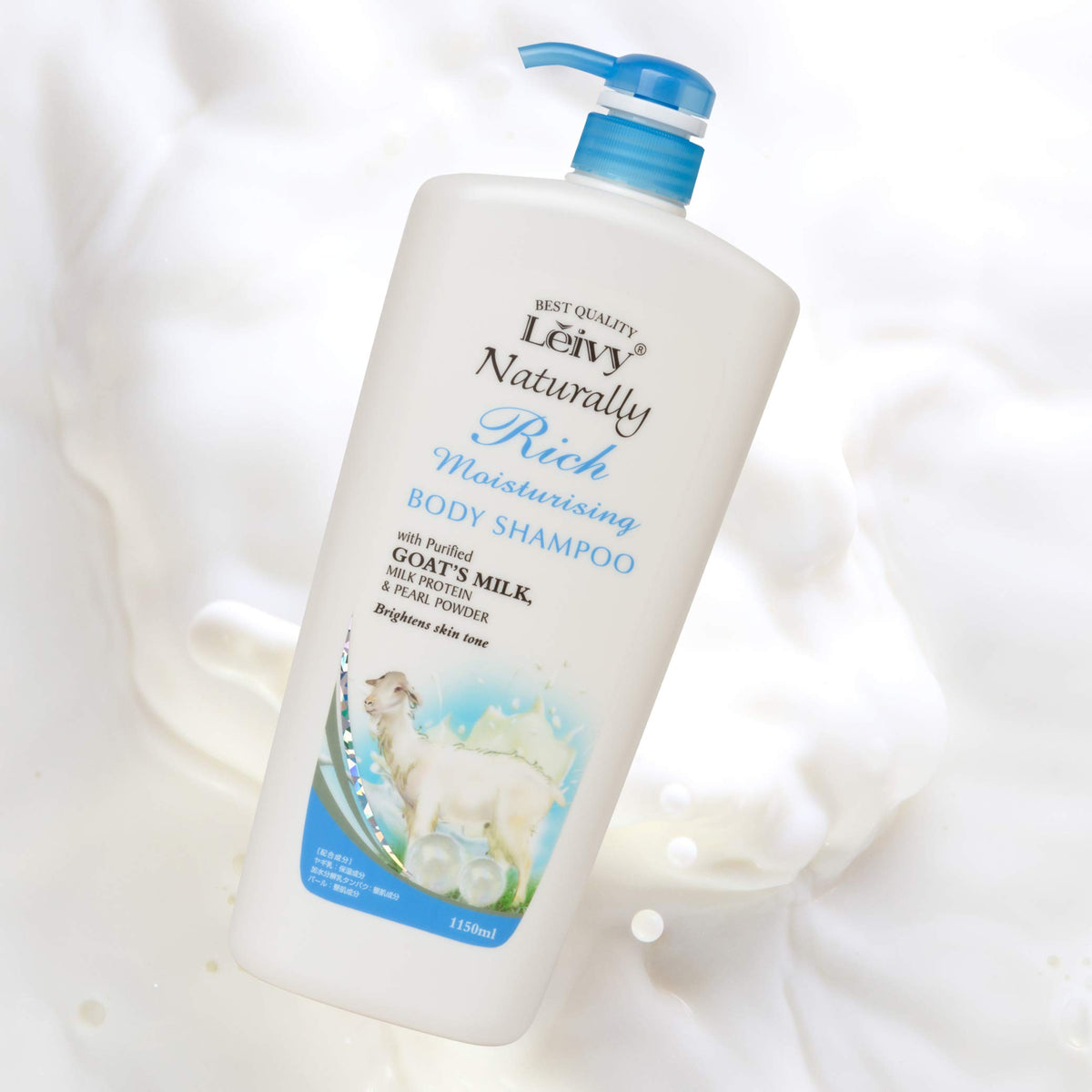 Leivy Rich Body Shampoo Goat Milk 1150ml for Nourishing Cleanse
