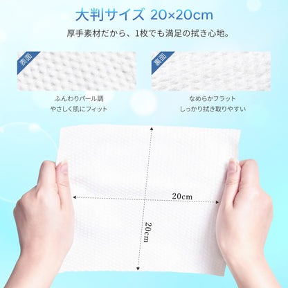 LEMOOLI Cleansing Towel 66 Sheets x 3 Pack for Makeup Removal