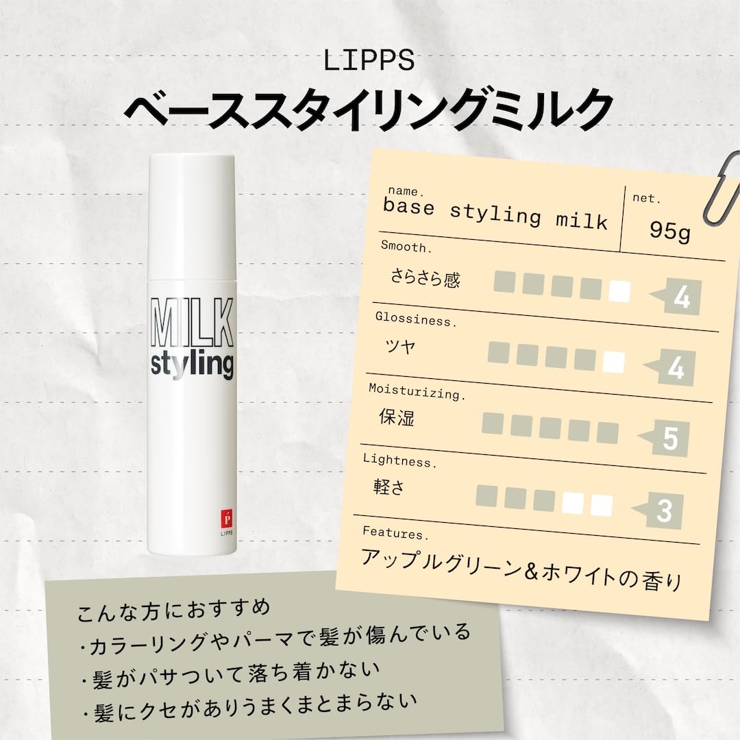 LIPPS Hair Milk Apple Green &amp; White Fragrance 95g Hair Treatment