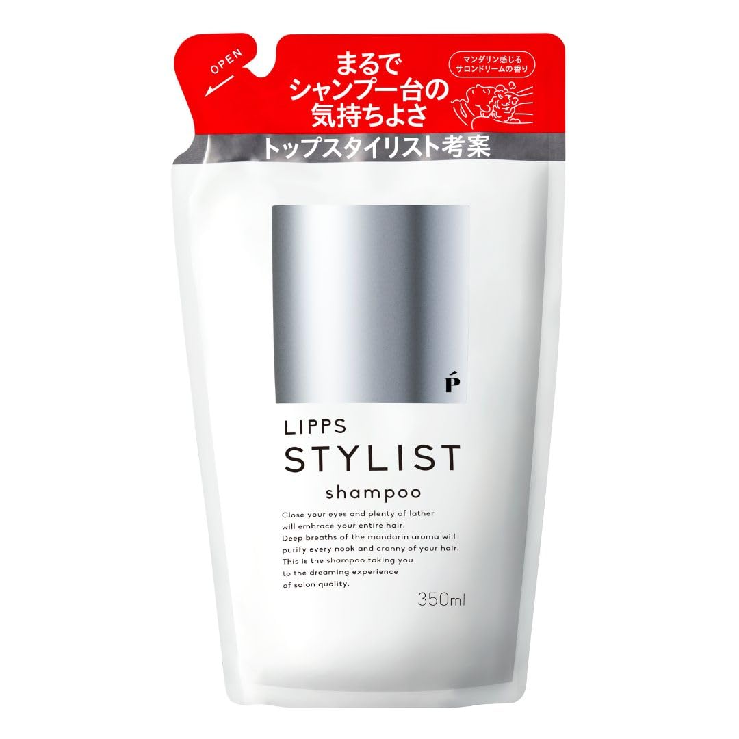 LIPPS Stylist Shampoo Refill 350ml Mandarin Scent for All Hair Types