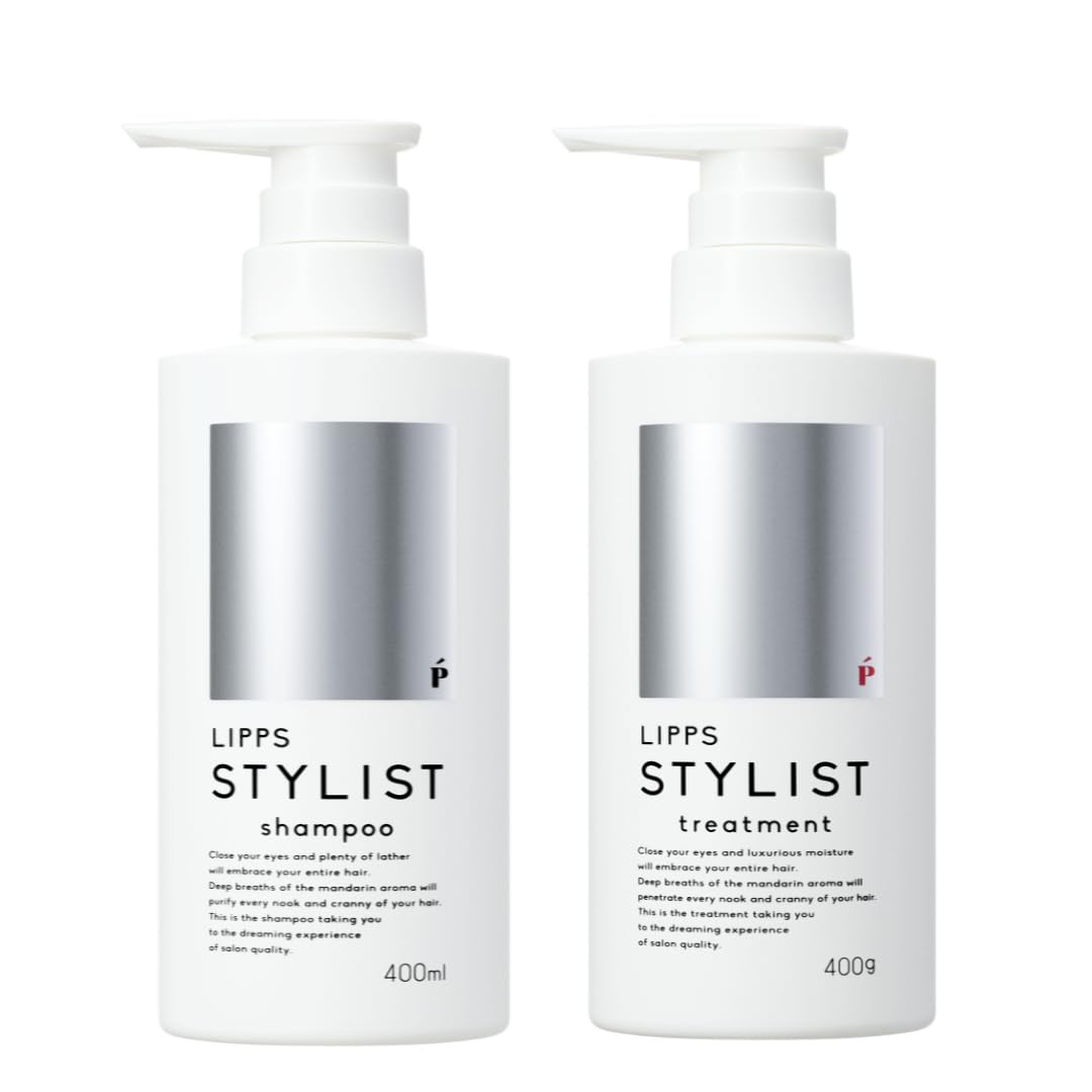 LIPPS Stylist Shampoo 400ml and Conditioner 400g Set with Mandarin Scent