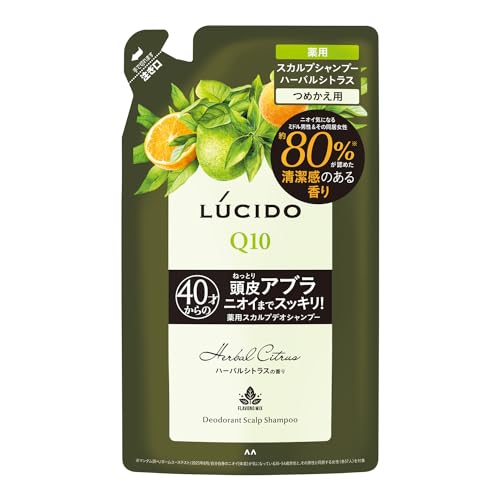 LUCIDO Mens Medicated Scalp Deo Shampoo Herbal Citrus Refill 380ml