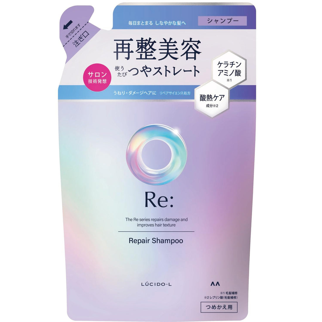 LUCIDO-L Moist Repair Shampoo Refill 300ml for Japanese Hair Care