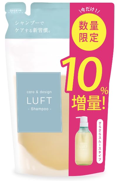 LUFT Shampoo Refill Smooth Type 451mL with Relaxing Floral Scent