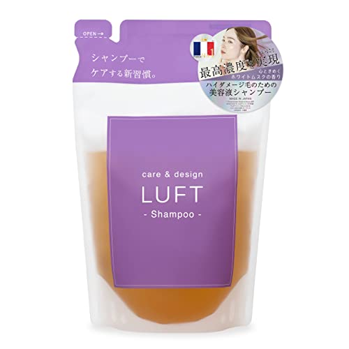 LUFT Shampoo Refill High Damage Repair Type Exciting White Musk Fragrance 410mL Ultra Moisturizing High Repair Finish High Concentration PPT Beauty Serum Care & Design Amino Acid Shampoo