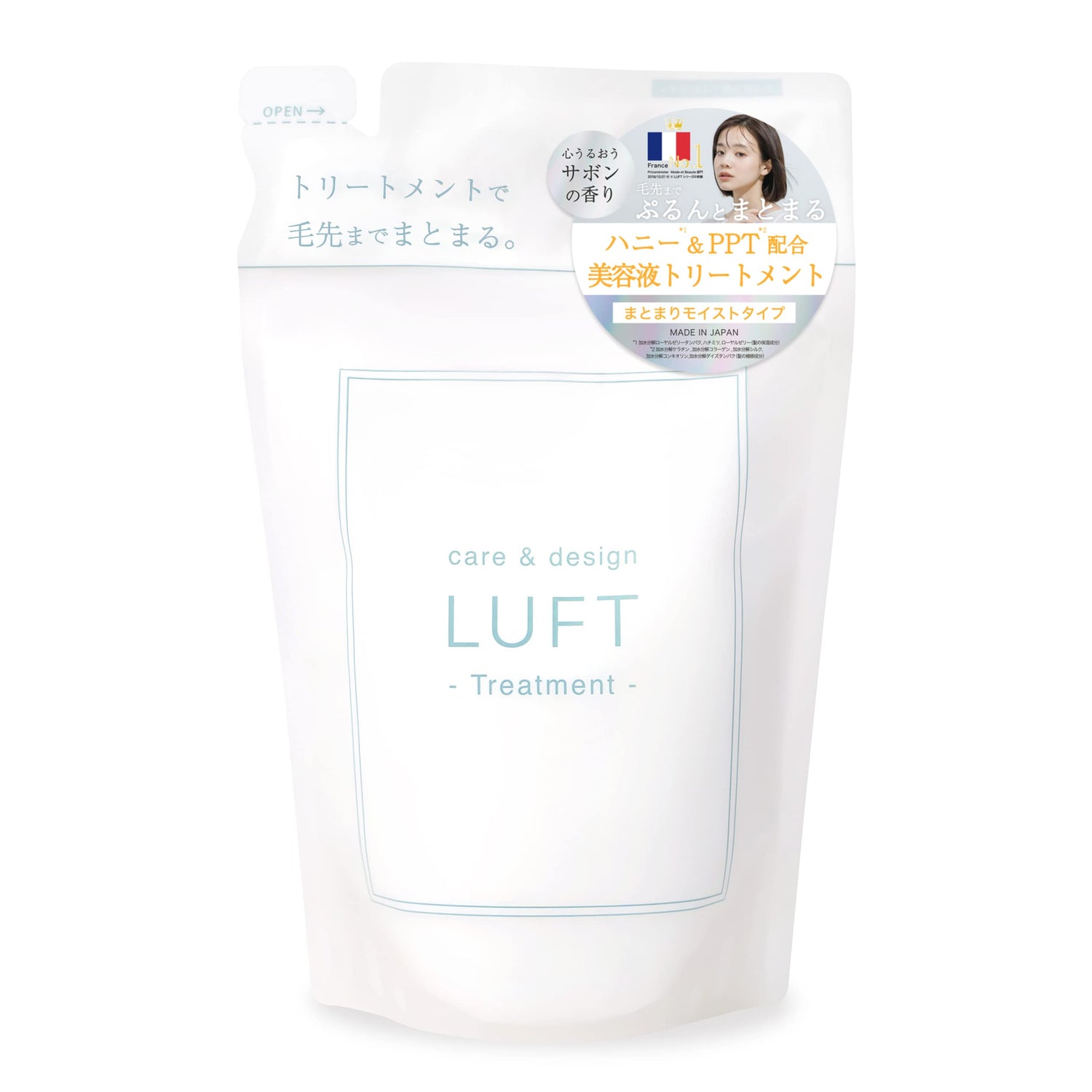 LUFT Treatment Refill Moisture Type with Heart-Soothing Soap Fragrance 410mL PPT Serum with Honey