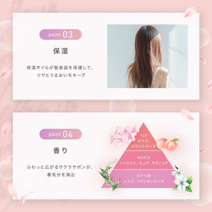 LUFT Moisture Shampoo and Treatment Set 400ml Sakura Scent