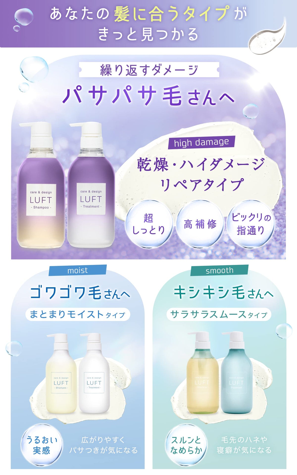 LUFT High Damage Repair Shampoo and Treatment Set 500mL