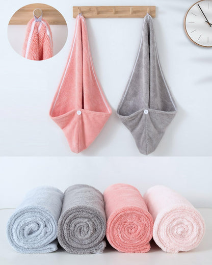 Lumimi Hair Drying Towel Cap Set Lightweight Quick-Dry Hair Care