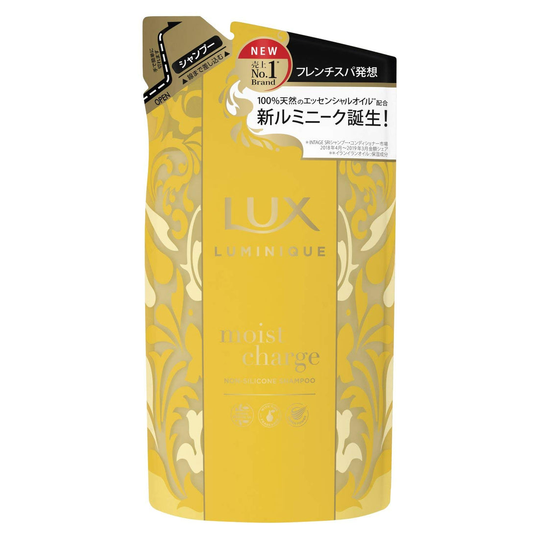 LUX Moist Charge Shampoo Refill 350g for Soft and Radiant Hair