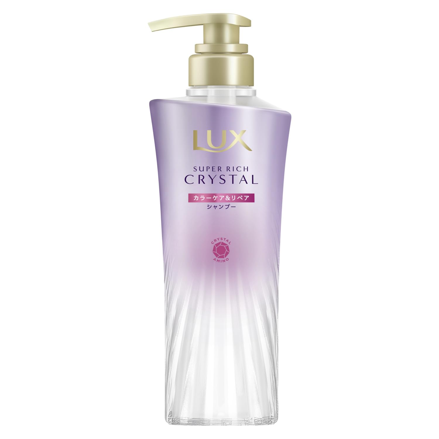LUX Super Rich Crystal Color Care Shampoo Pump 450g for Shiny Hair