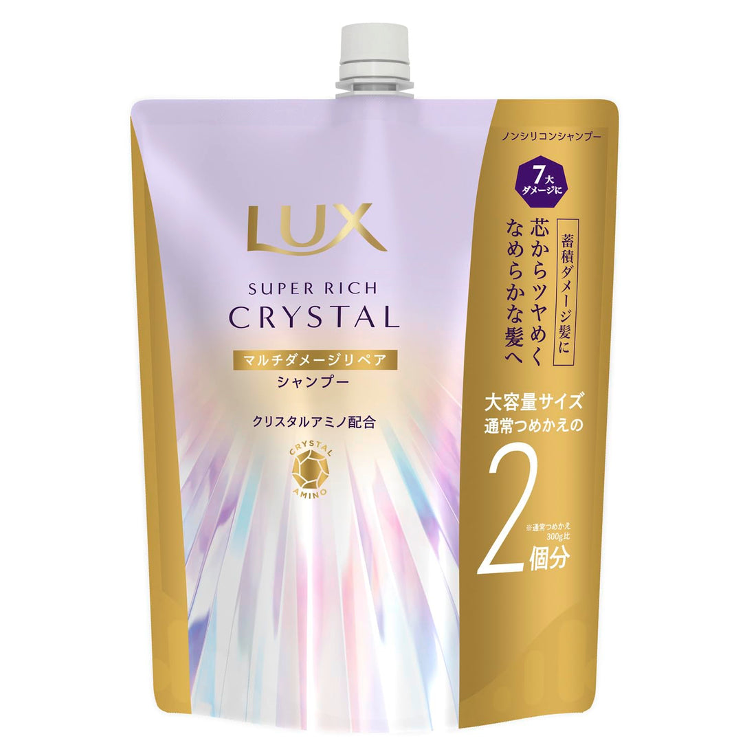LUX Super Rich Crystal Multi-Damage Repair Shampoo Refill 600g