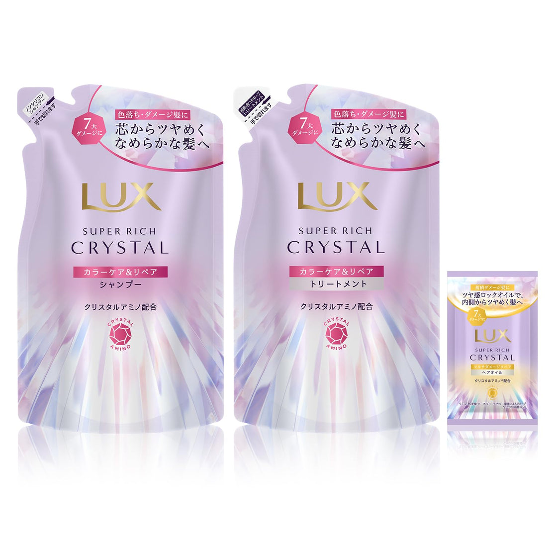 LUX Crystal Color Care Shampoo and Conditioner Refill Set 400ml