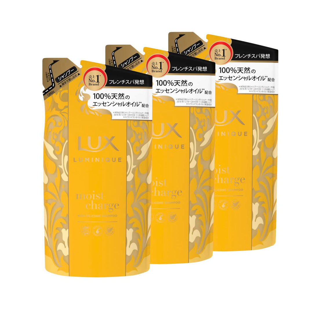 LUX Luminaire Moist Charge Shampoo Refill 350g x 3