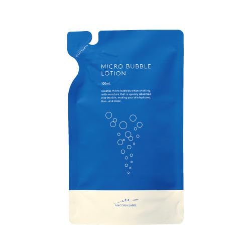 MacchiaLabel Micro Bubble Lotion Refill Pouch 100ml for Japanese Skincare