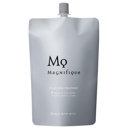 Magnifique Scalp Care Treatment Refill 600mL Non-Silicone Relaxing Floral Woody Scent Dandruff Itch Scalp Odor magnifique KOSE