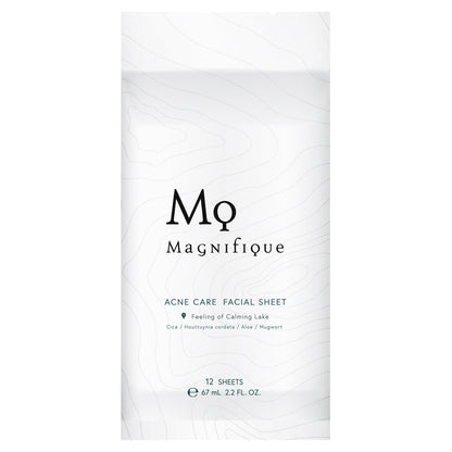【Produit de médecine auxiliaire】 Manifique Acné Care Feuille Faciale <lotion nettoyante> 12 pièces magnifique KOSE