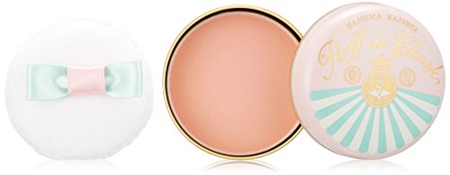 MAJOLICA MAJORCA Puff de Cheek Powder Blush Peach Macaron 7g