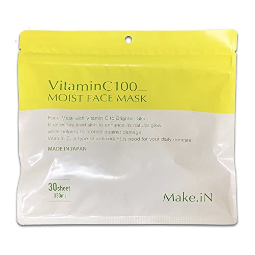 Make.iN Vitamin C Moist Face Mask 30 Sheets Hydrating Japanese Skincare