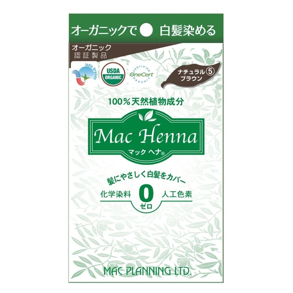 Mac Planning Mac Henna Natural Brown Gray Hair Dye 100g (x 1)