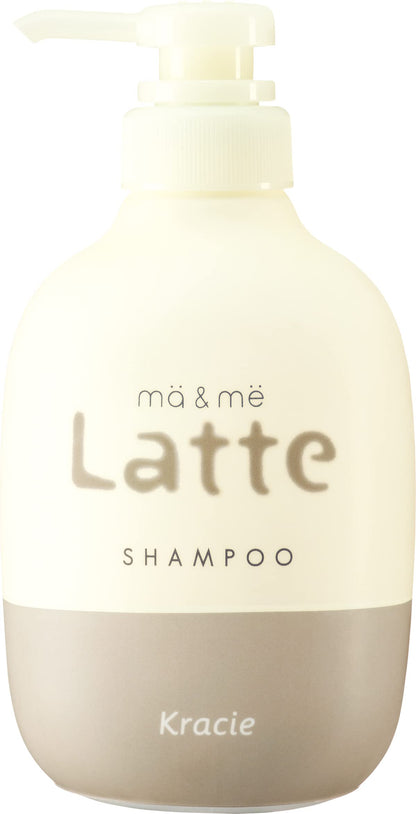 ma &amp; me Latte Shampoo Pump, Premium Double Milk Protein, Apple &amp; Peony Scent 490mL