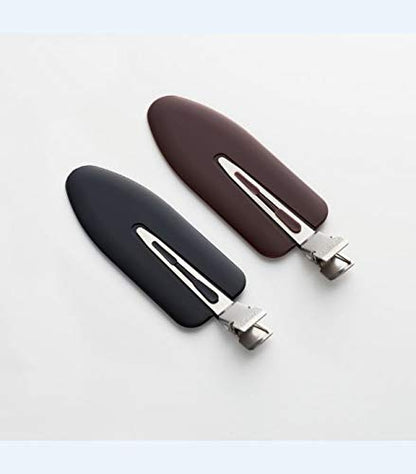 Mapepe Hair Clip for Fringes Large Black and Brown Set