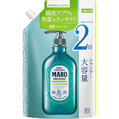 Deo Scalp Shampoo Green Mint Fragrance DX Refill 800 Milliliters (x 1)
