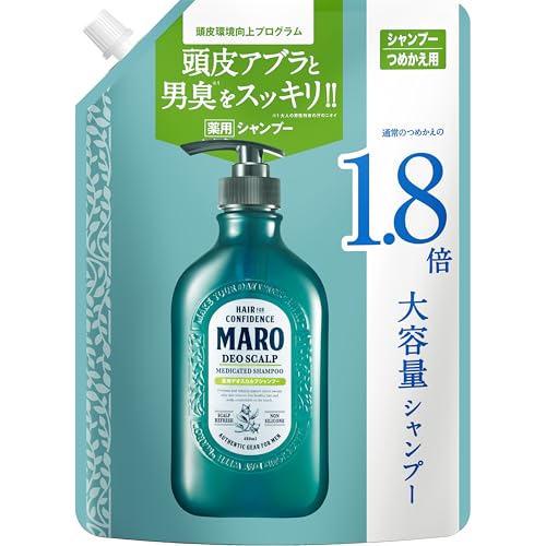 MARO Deo Scalp Shampoo Green Mint Scent 720ml for Refreshing Cleanse