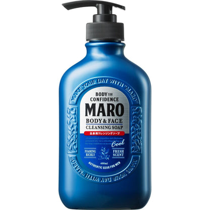 MARO(マーロ) ボディソープ クール メンズ 全身用 クレンジング ハーブシトラスの香り 400ml 濃密 泡 ボディーソープ